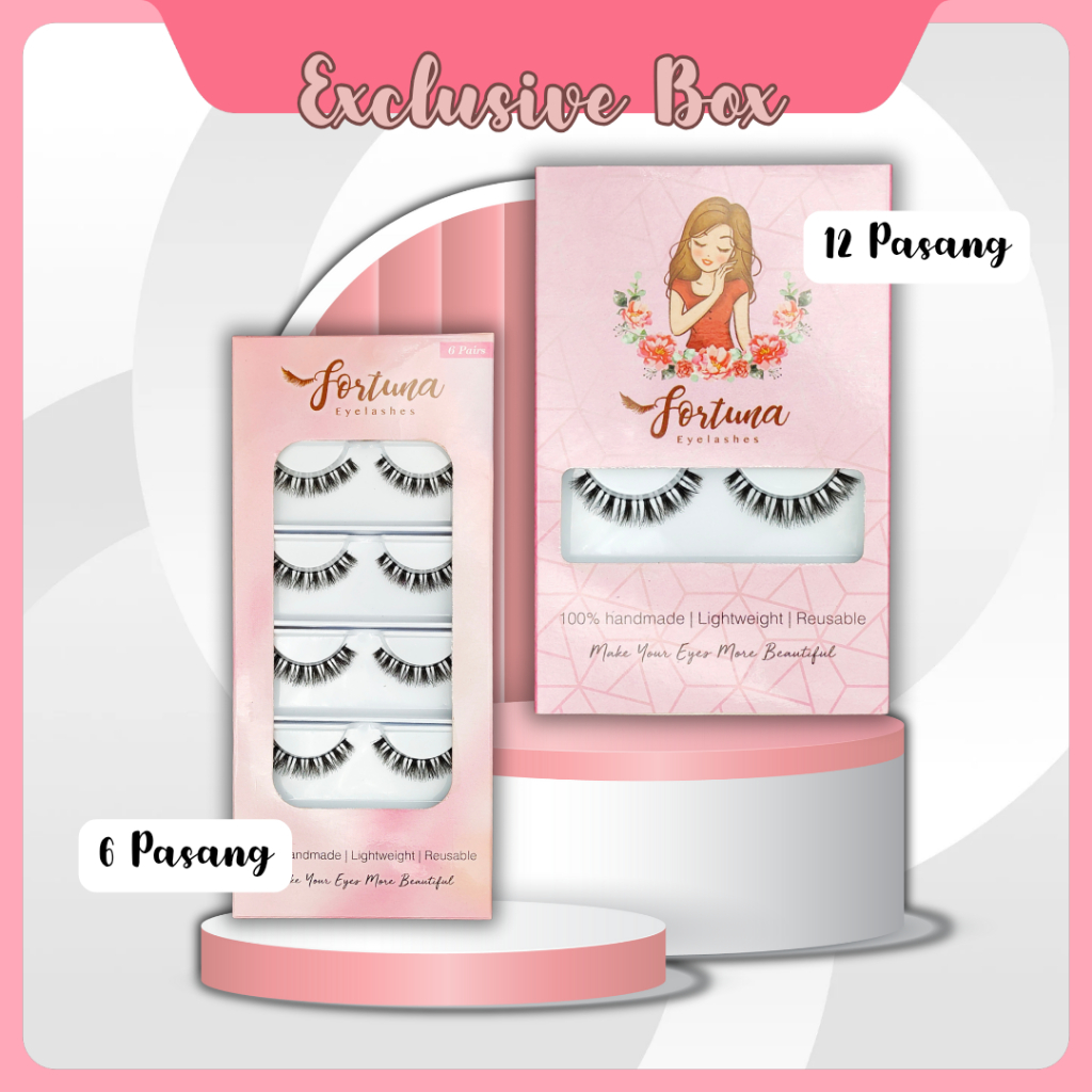 Bulu Mata Palsu Lusinan 3D Look Extension EXCLUSIVE BOX [FREE GIFT] | 803D Ukuran 10mm