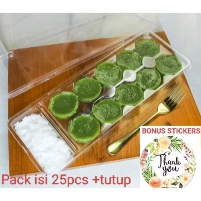 Mika tray nampan kue ijo lumpang talam kelapa hijau pulut lubang10 isi 25pcs per pack MKL-10 MKL10 M