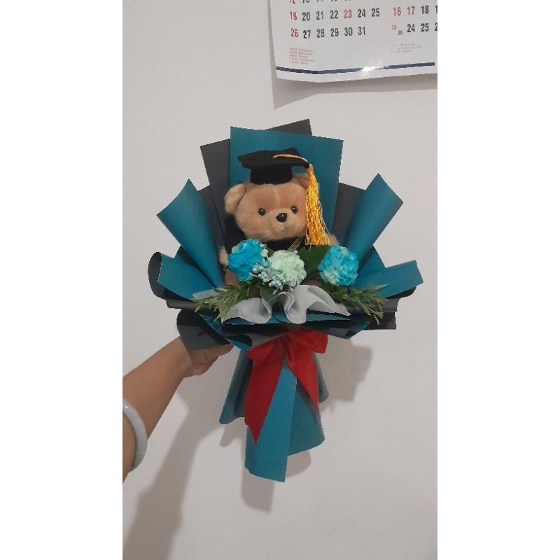 Teddy Bear Graduation Bouquet / Bucket Boneka Wisuda / Buket Wisuda Cewek / Kado Wisuda Cowok