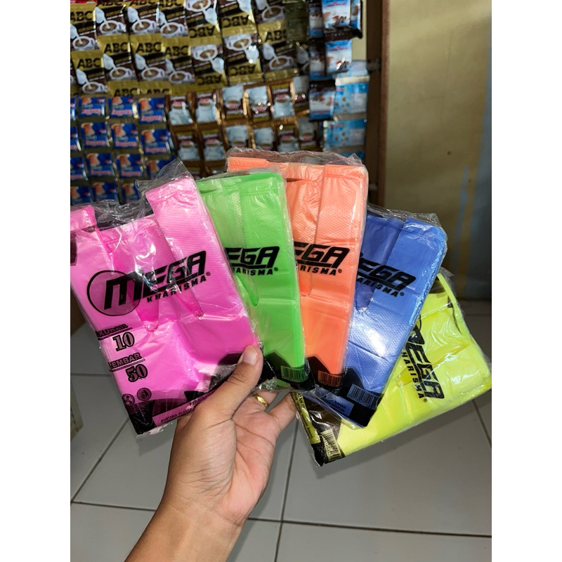 PLASTIK GELAS Mega kharisma 1 cup warna warni