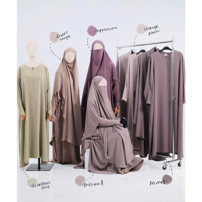 Set Pop Abaya dan Long Friday FK Elmadina Abaya