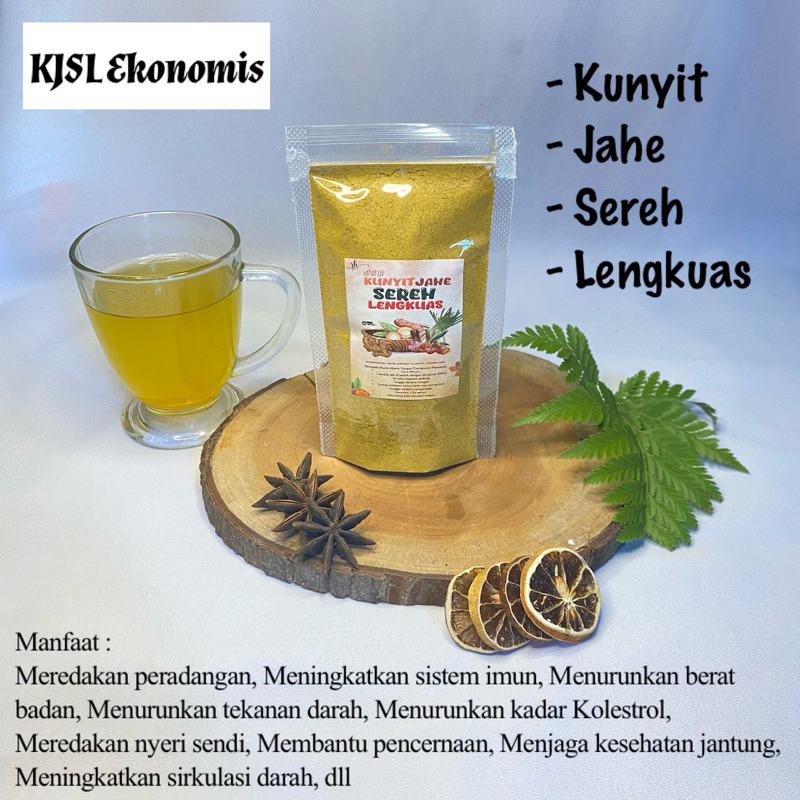 

Kunyit Jahe Sereh Lengkuas Bubuk Murni JSR Ultimate JSR Lambung Herbs time