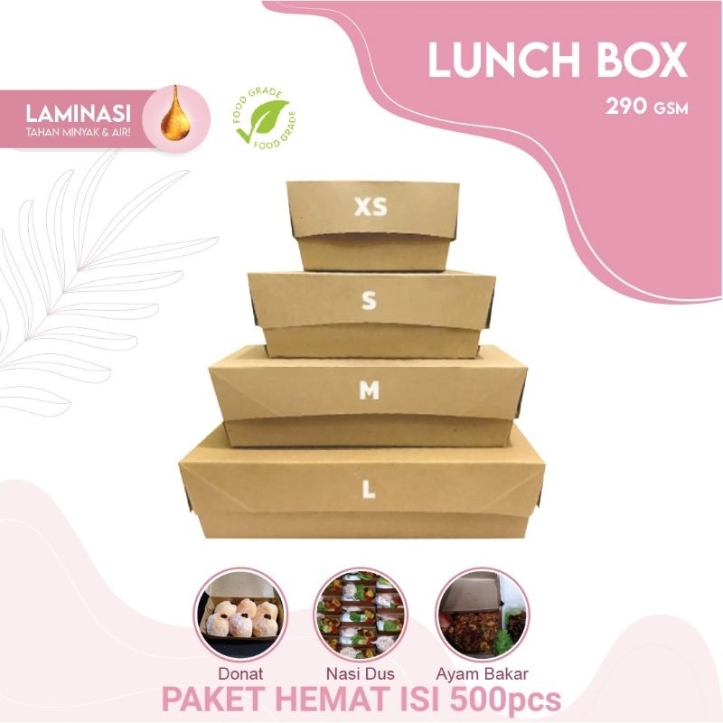 Lunch Box Paper|Lunch Box Paper|Laminasi|Isi 500pcs