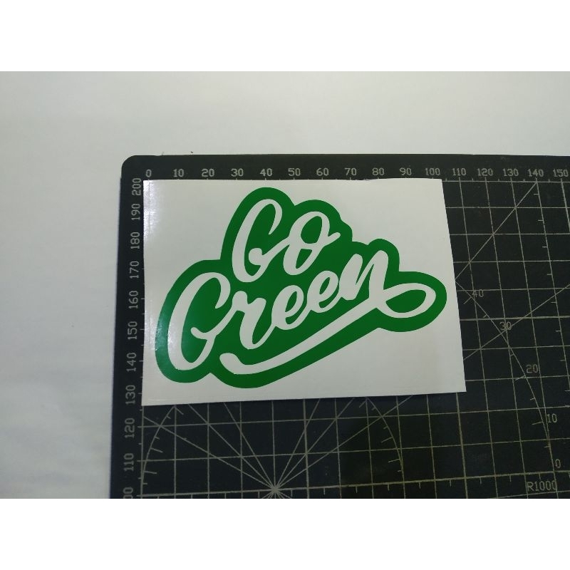 

stiker cutting go green