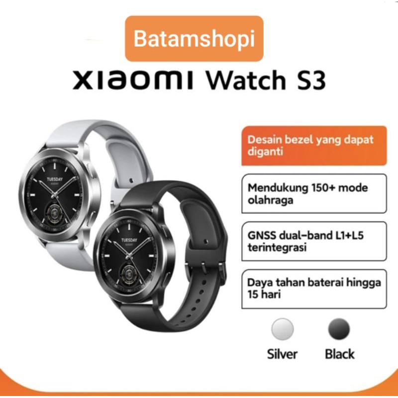 xiaomi watch s3 layar amoled smartwatch original
