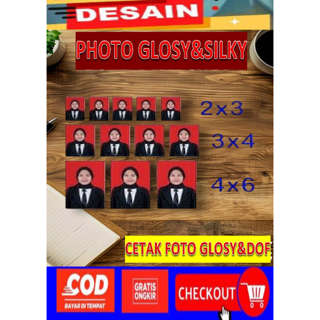 

CETAK FOTO PAKET KILAT MURAH DOF/SILKY & GLOSY Ukuran 2x3/3x4/4x6 Tugas kuliah,Sekolah