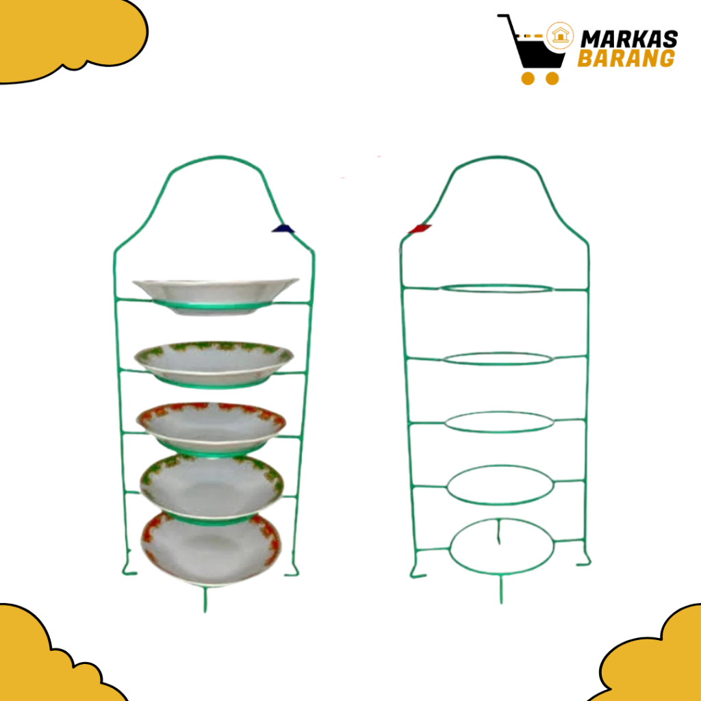 Tentengan Piring Hajatan Rak Piring Susun 5 / Rak Piring 5 Susun