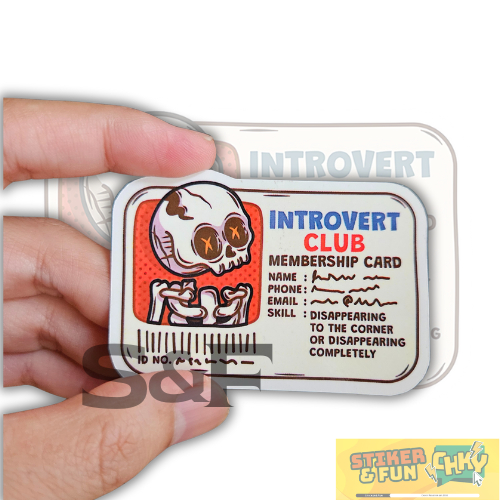 

Stiker Sticker Vinyl Laminasi MEMBER CARD INTROVERT