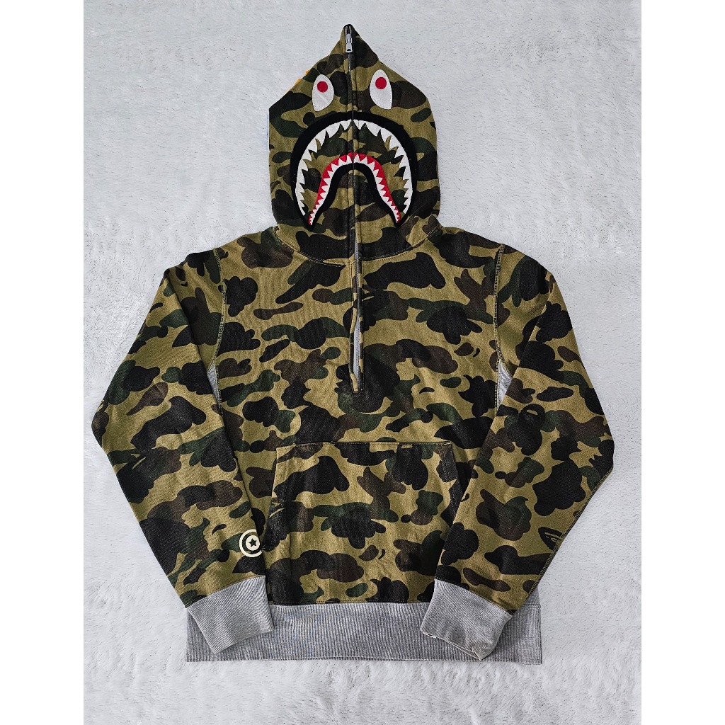 Hoodie BAPE Halfzip camo Original 100%