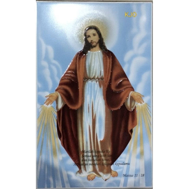 KERAMIK INSERTO 25x40 | KERAMIK GAMBAR YESUS |  BUNDA MARIA