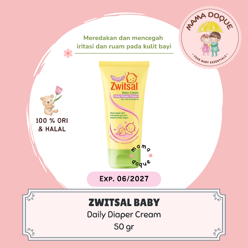 Zwitsal Baby Daily Diaper Cream 50gr / Zwitsal Krim Ruam Popok