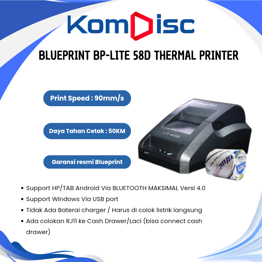 BLUEPRINT BP-LITE 58D THERMAL PRINTER