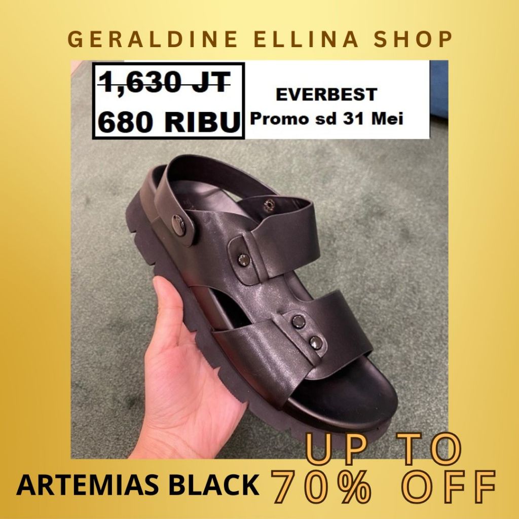 Sandal Pria Everbest Sendal Slip On Bahan Karet Premium Simple Seri ARTEMIAS Original