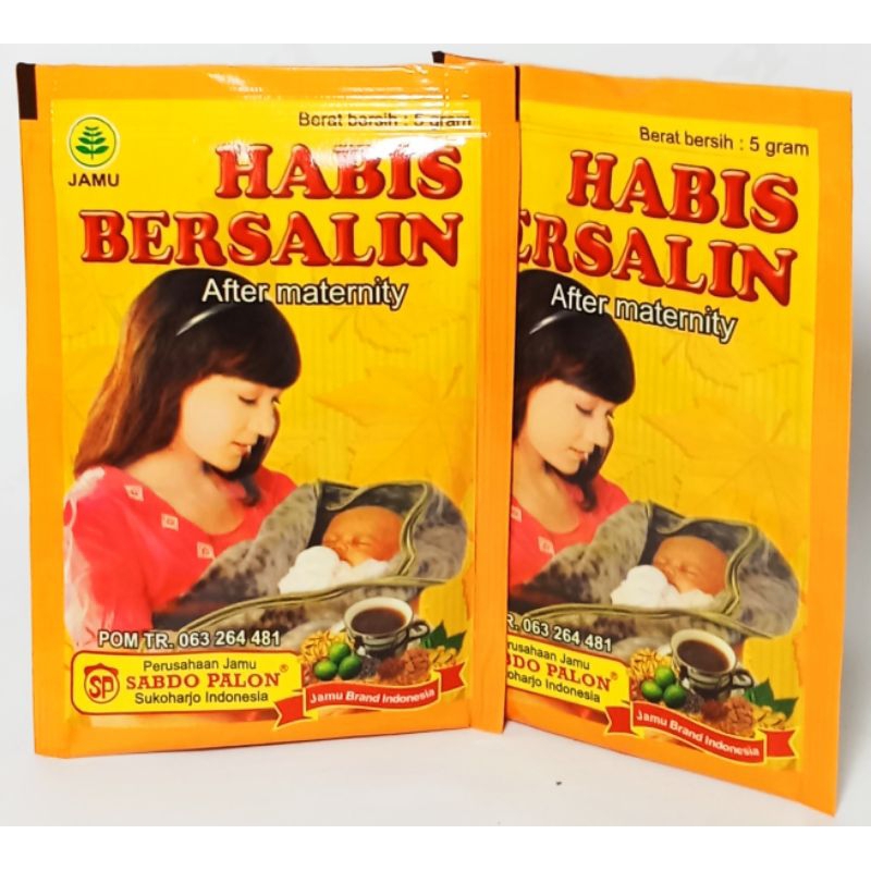 

JAMU HABIS BERSALIN CAP SABDO PALON KEMASAN PACK ISI 10 SACHET