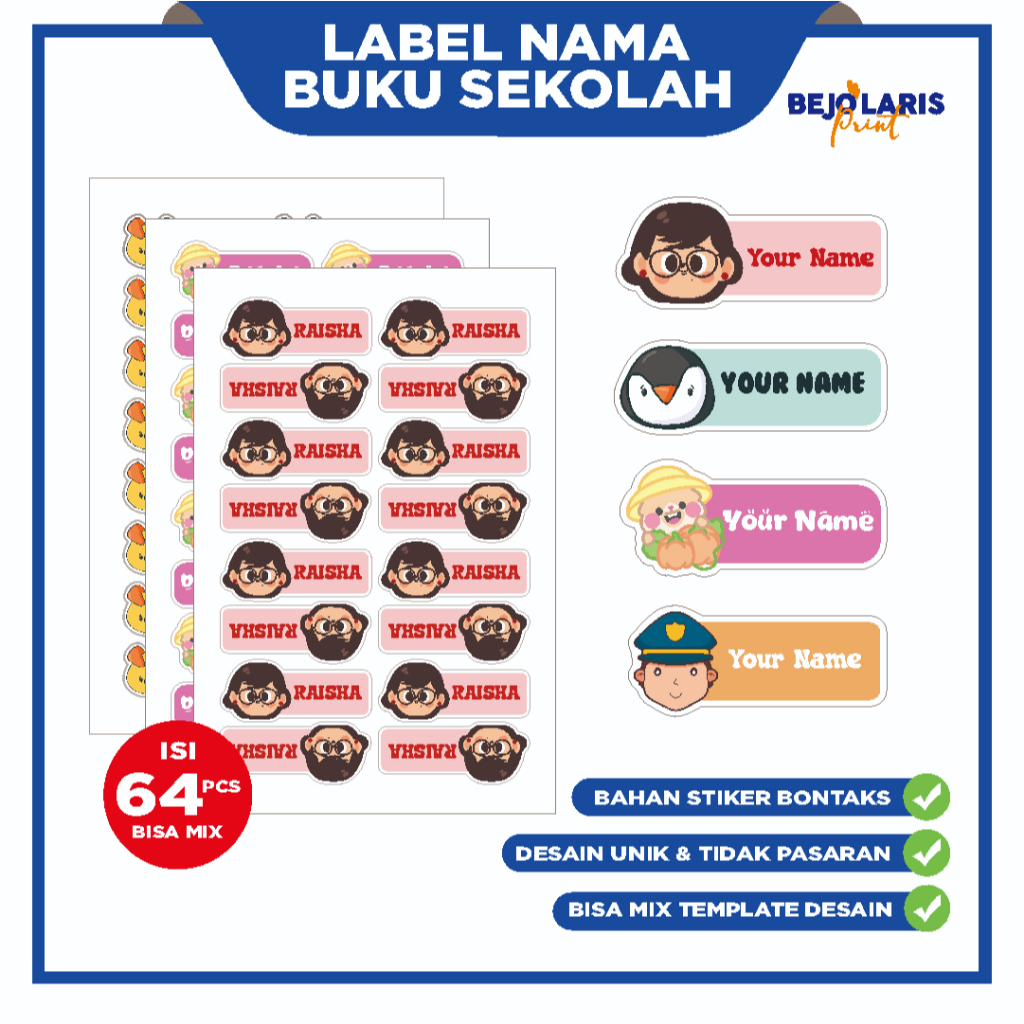

Label Nama Karakter Sticker Nama Buku Sticker Buku Aesthetic Sticker Buku Nama Custom