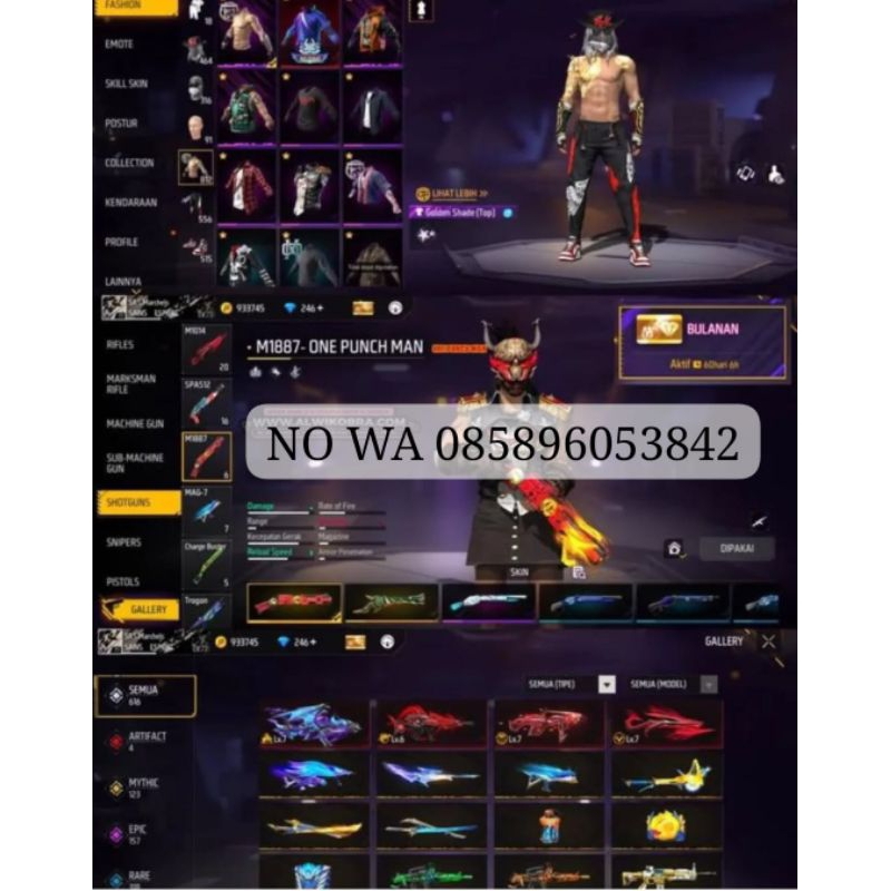 akun free fire bagus murah di jamin mantap