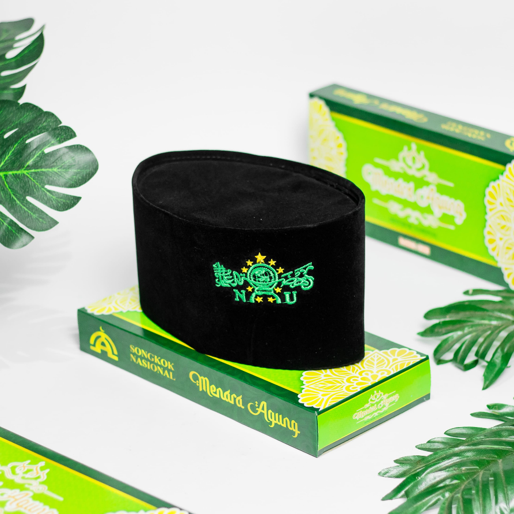 Peci Songkok Kopiah Kopyah Bordir Logo Nu Tinggi 12 cm