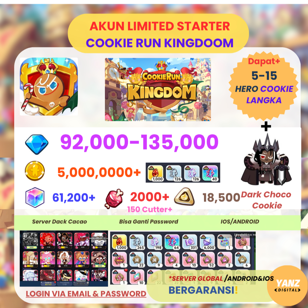 Cookie Run Kingdom - Akun Limited Starter
