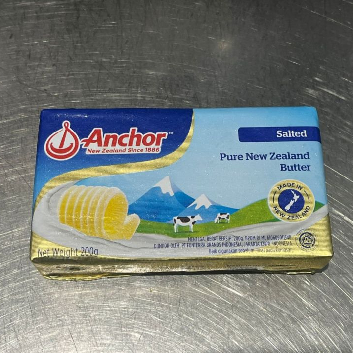

ANCHOR SALTED BUTTER PURE NEW ZEALAND BUTTER / MENTEGA ANCHOR 200 GRAM
