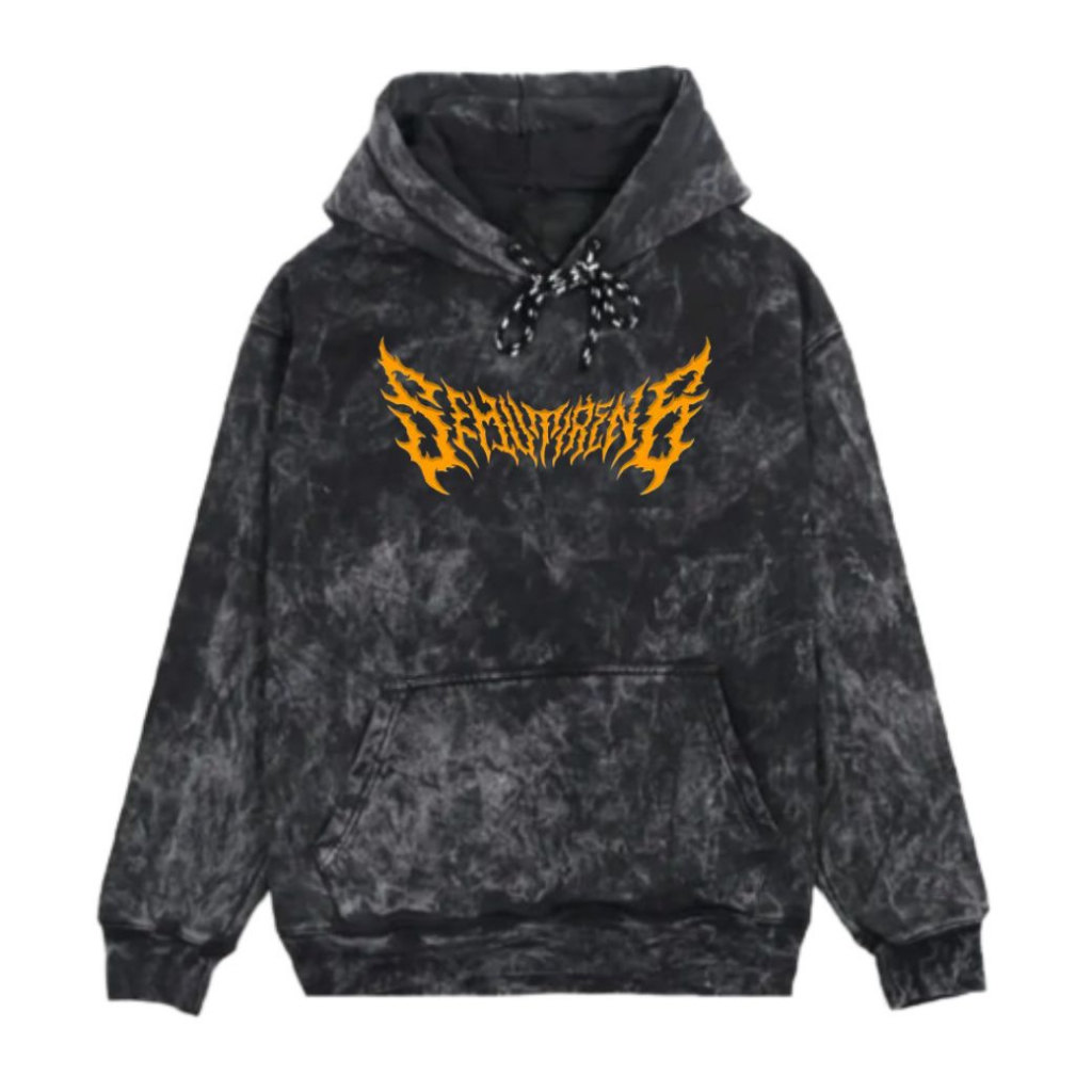 Big Ramadhan Sale - Pullover Hoodie Washed Metal Black Wash - ( Roughneck 1991) - Pullover Hoodie Ab
