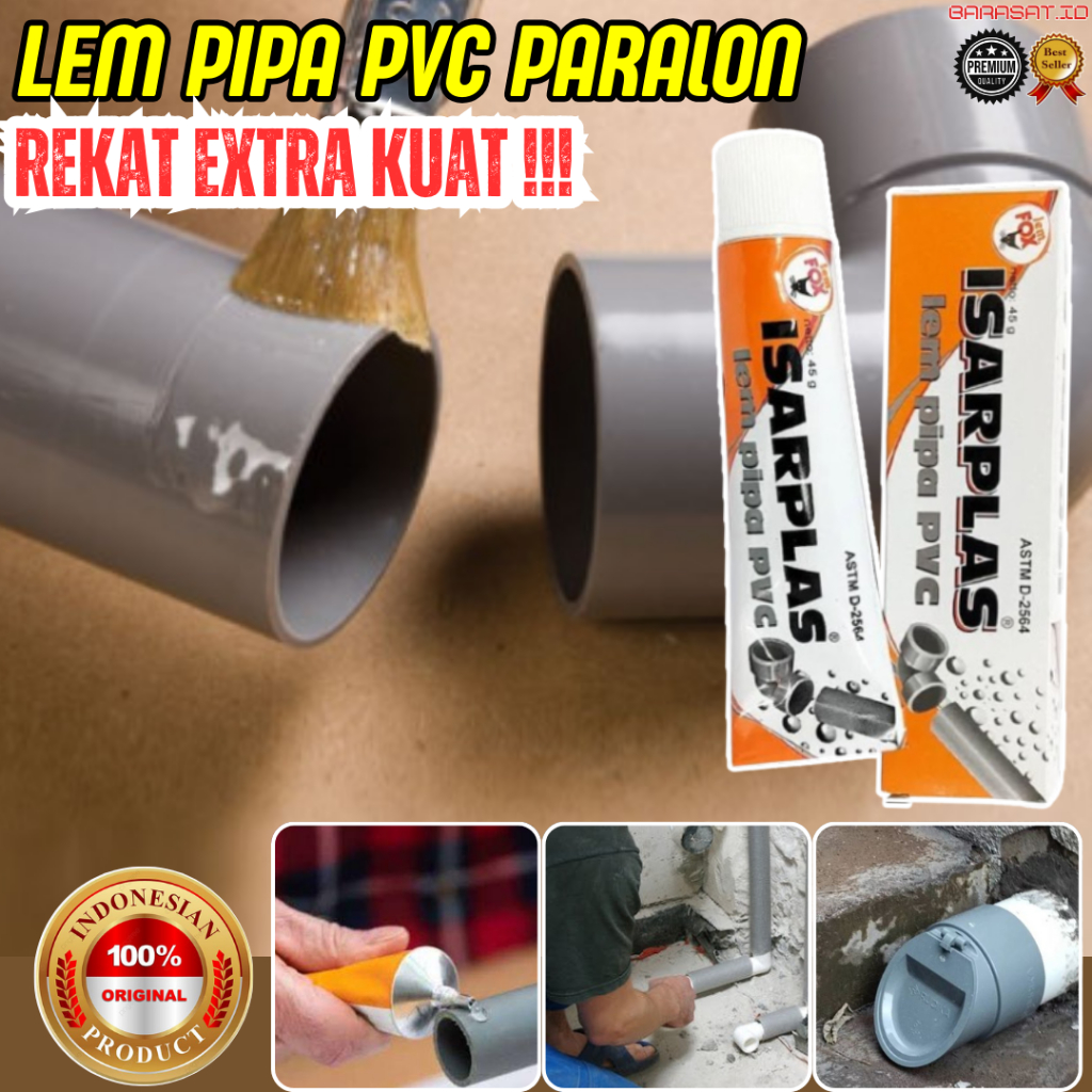 Lem Pipa Fitting PVC Paralon Isarplas Original 100% (40Gr) Anti Bocor Daya Rekat Extra Kuat