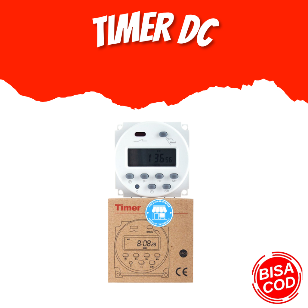 TIMER DC 12V Timer Switch Digital Time Delay Relay 220V 12V CN101A Untuk Lampu Digital Timer