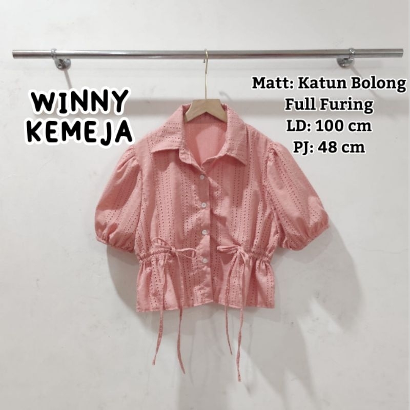 WINNY KEMEJA TERKINI | KATUN BOLONG FULL FURING | FASHION WANITA