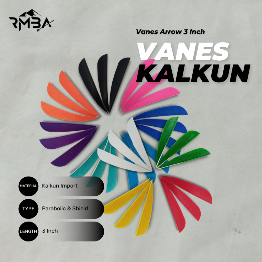 Vanes Bulu Kalkun Import 3" / Vanes Parabolic / Vanes Arrow / Panahan / Archery
