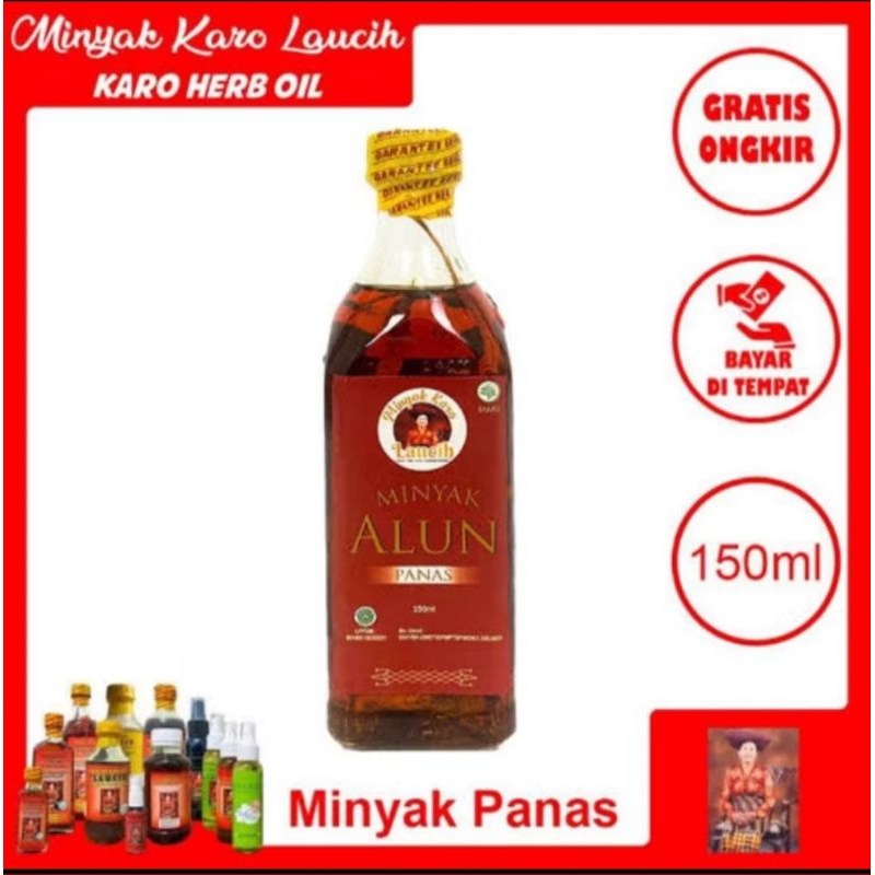 Minyak Karo laucih / alun panas / Minyak Panas / Minyak urut 150ml