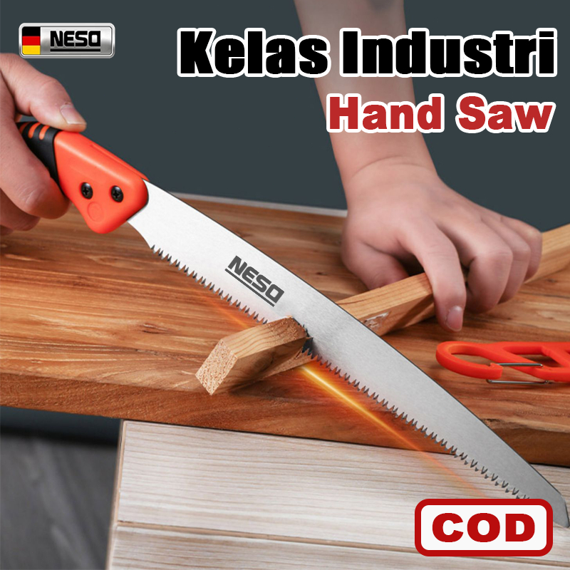 Neso Gergaji Tangan Portabel（COD） 10/12/14/16 INCH Kayu Multifungsi Super Tajam Hand Saw 12inch 14in