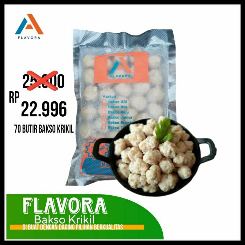 

FLAVORA BAKSO KRIKIL PREMIUM A | isi 70 butir