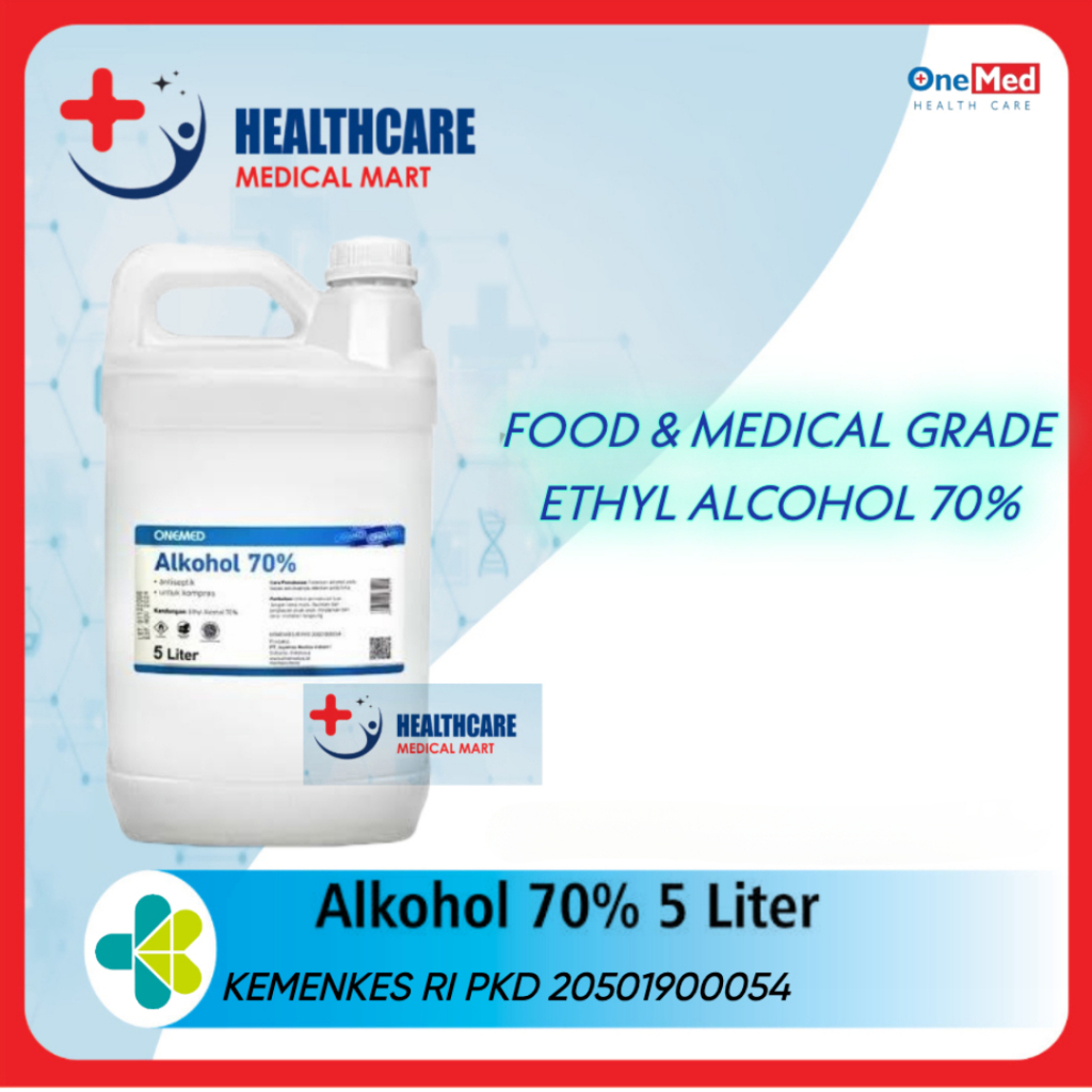 Alkohol70% 5Liter Onemed Alkohol Onemed 70% 5L Alkohol Onemed 5Liter Alkohol 5L