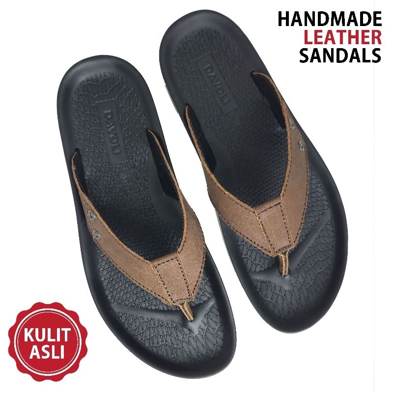 DAVOLI Sandal Kulit 5034 Brown
