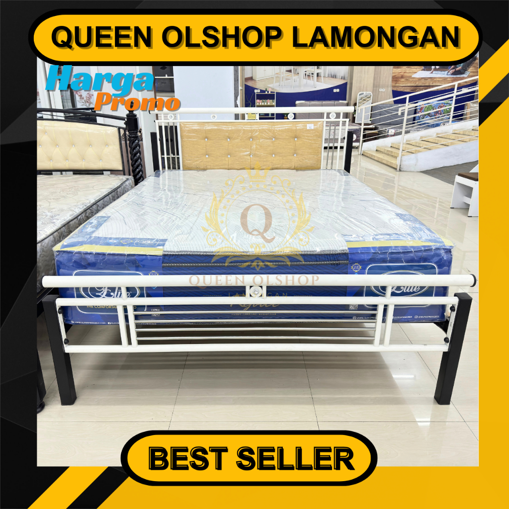 Dipan Ranjang Besi Cleopatra Flamboyan 160x200