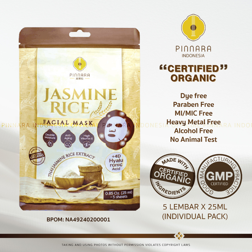 PINNARA - Jasmine Rice Face Mask Masker Wajah