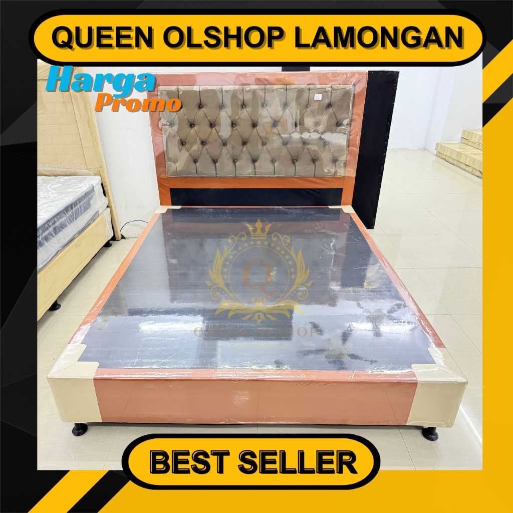 Dipan /Ranjang Minimalis Variasi Bludru 120 140 160 180x200