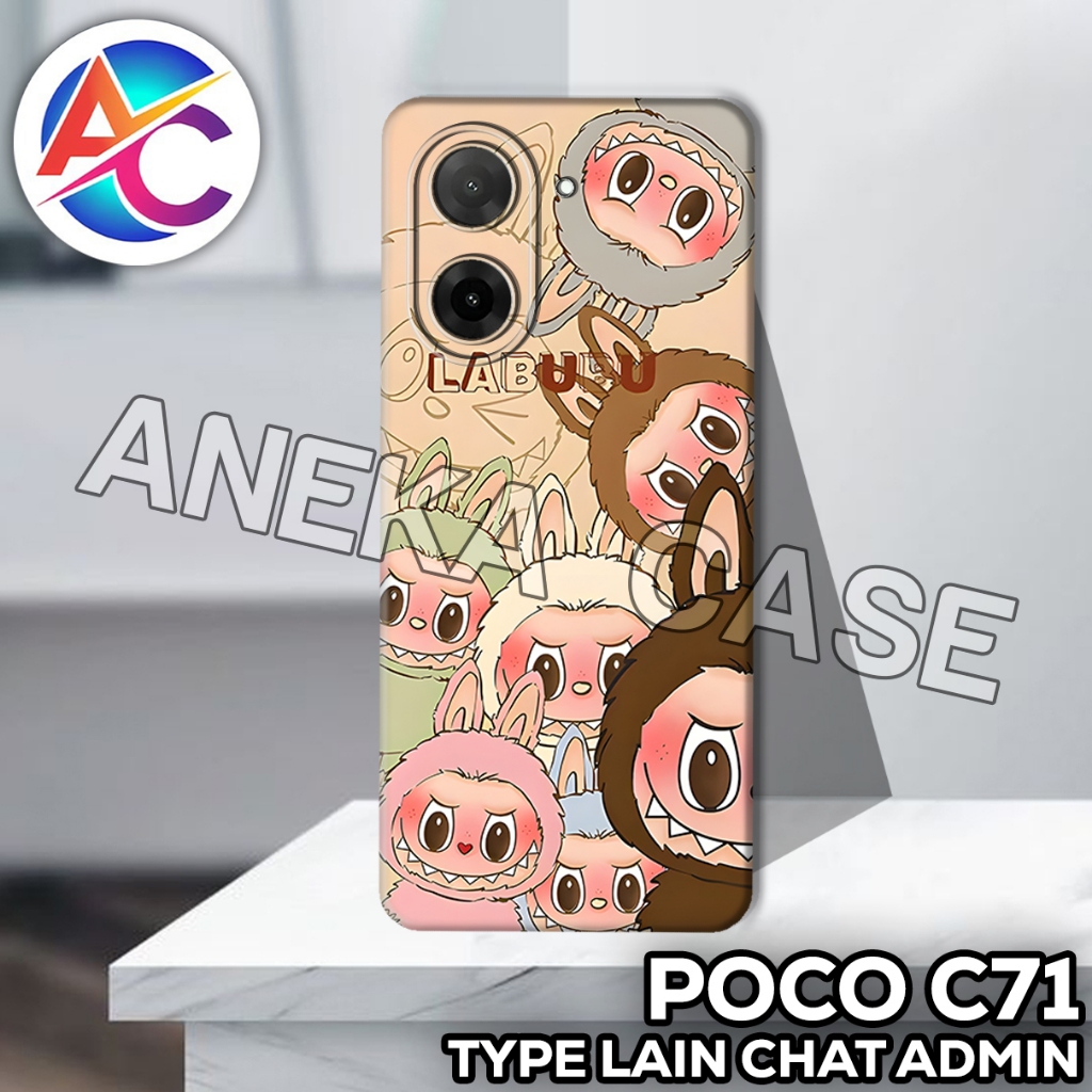 AC71/Case Poco C71/Motif CEWEK/softcase Poco C71/casing Poco C71/silikon Poco C71