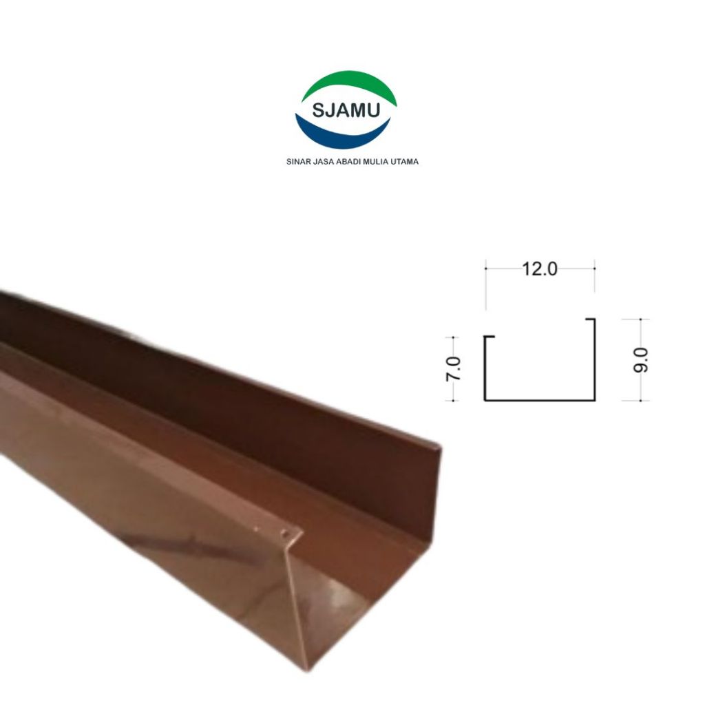 Talang Air Rumah (SJAMU Talang Metal) Talang Datar Abadi Coklat