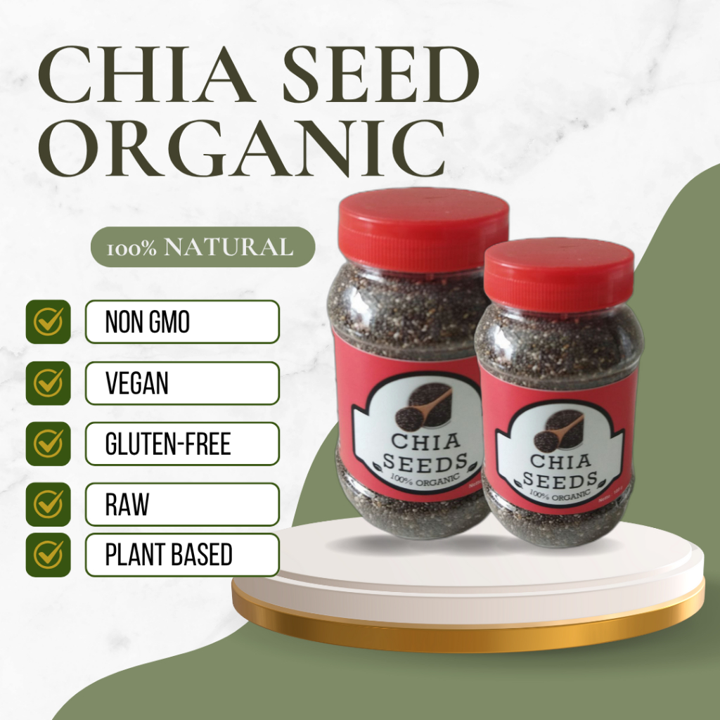 

Chia Seed Organik 180gr Murni ORIGINAL / Black ChiaSeed NON GMO Biji Chia Untuk Diet