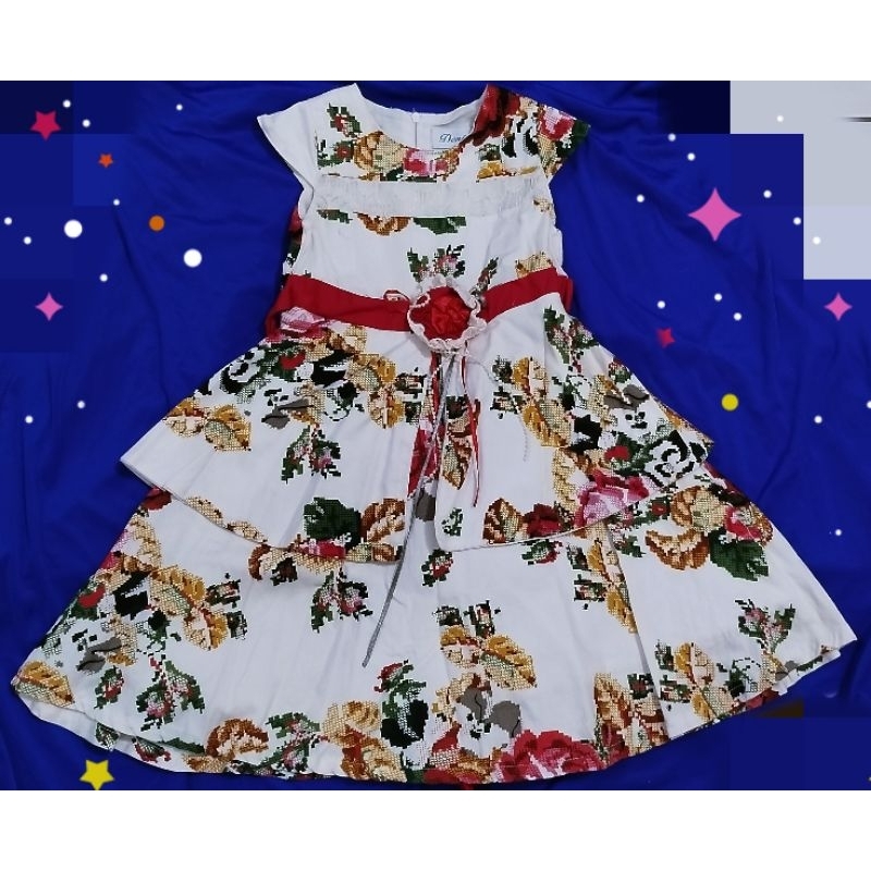 Dress Natal Anak, Bunga Indah Menawan Donita (merk/brand matahari mall)