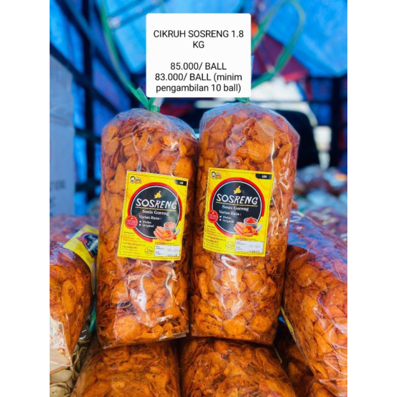 

CIKRUH SOSRENG 1.8 KG 75.000/ BALL73.000/ BALL minim pengambilan 10 ball