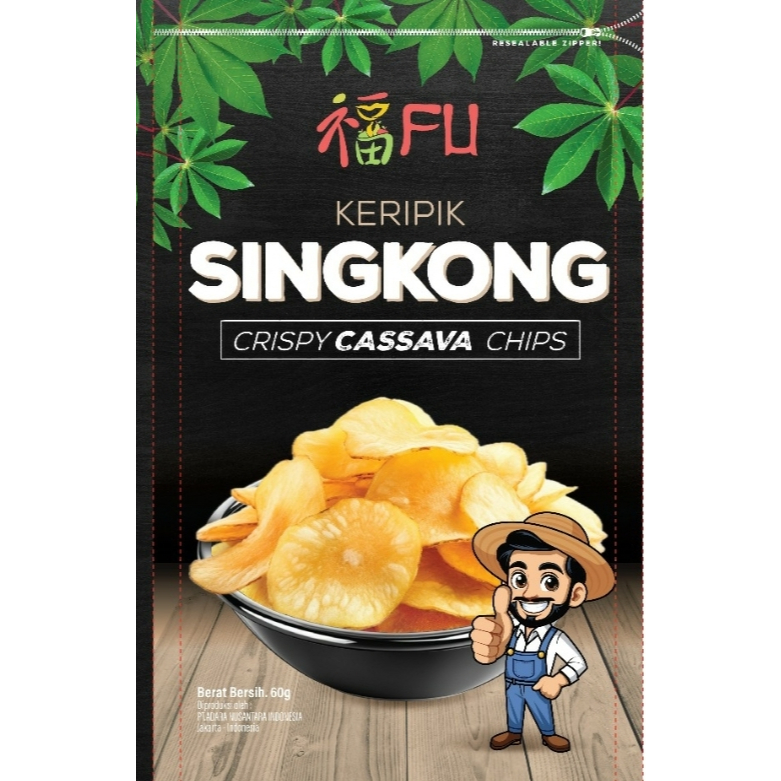

FU keripik singkong kualitas export - 60 gr/ FU crispy cassava chips quality export - 60gr
