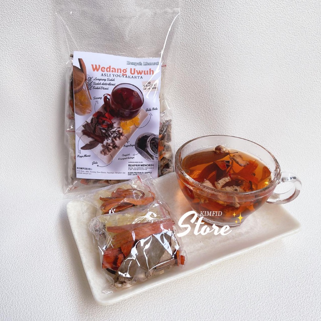 

Wedang uwuh asli Yogyakarta komplit rempah plus gula batu