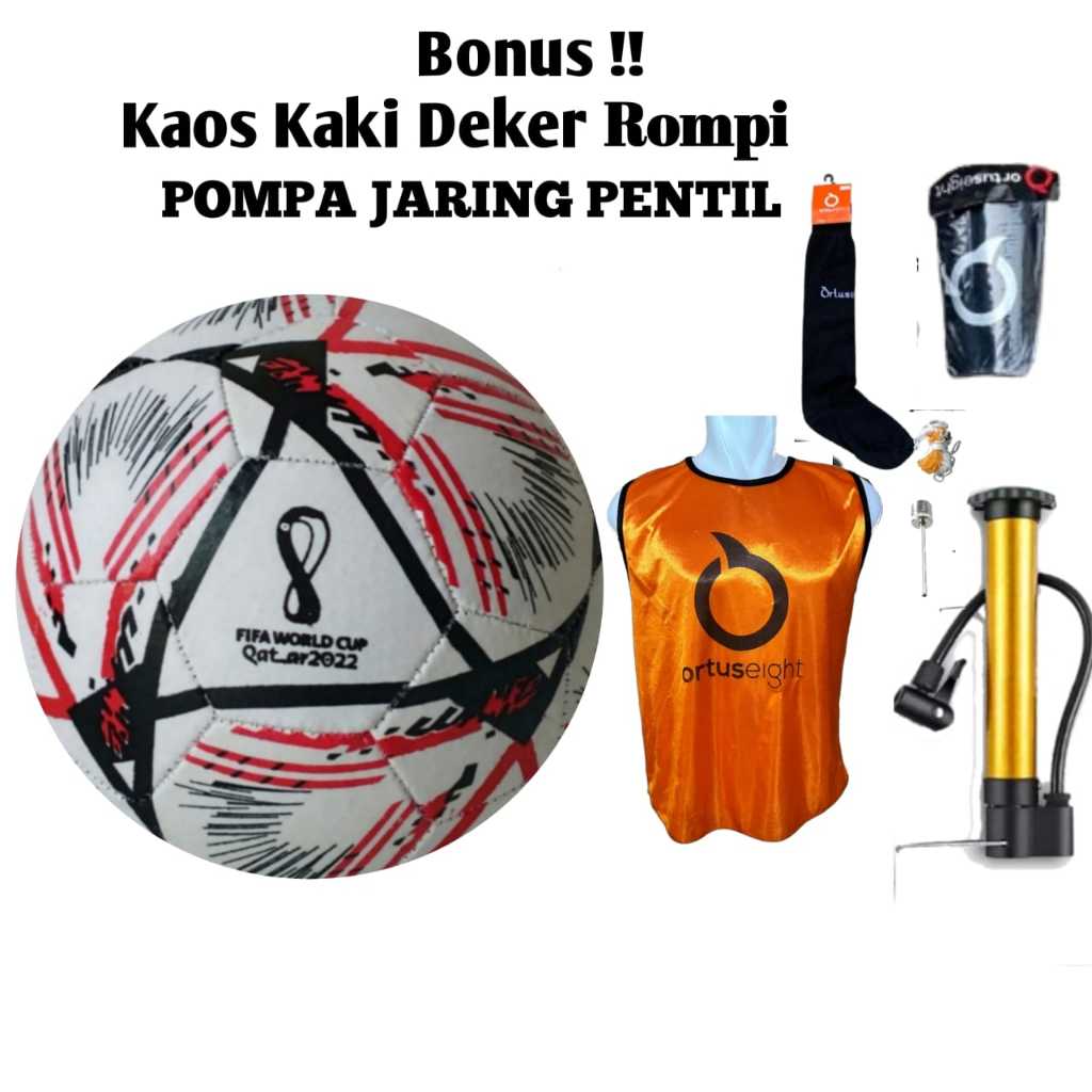 Bola Sepak Bliter Bola Kaki Anak Size 5 Bonus Pompa Dan Kaos Kaki Rompi Deker Jaring Pentil