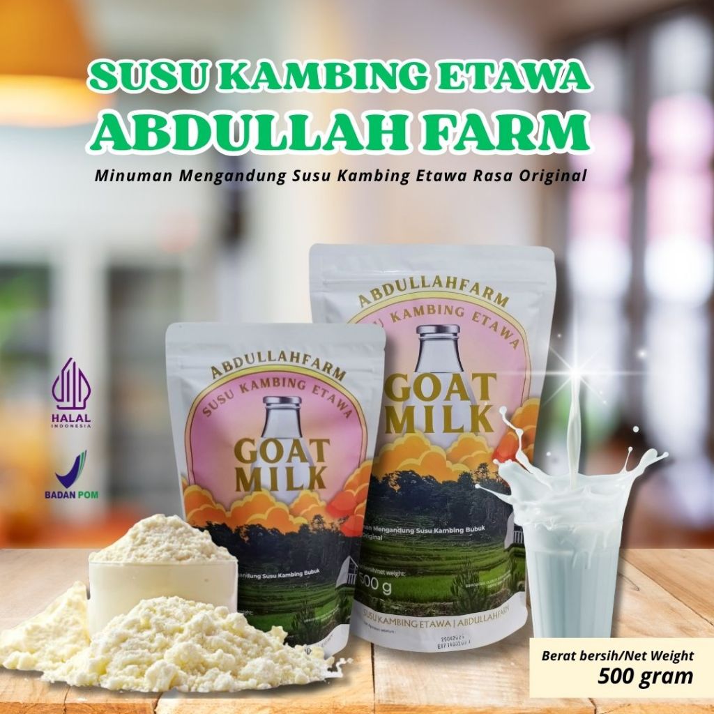 

Susu Kambing Etawa Bubuk Abdullah Farm Rasa Original 500 Gram