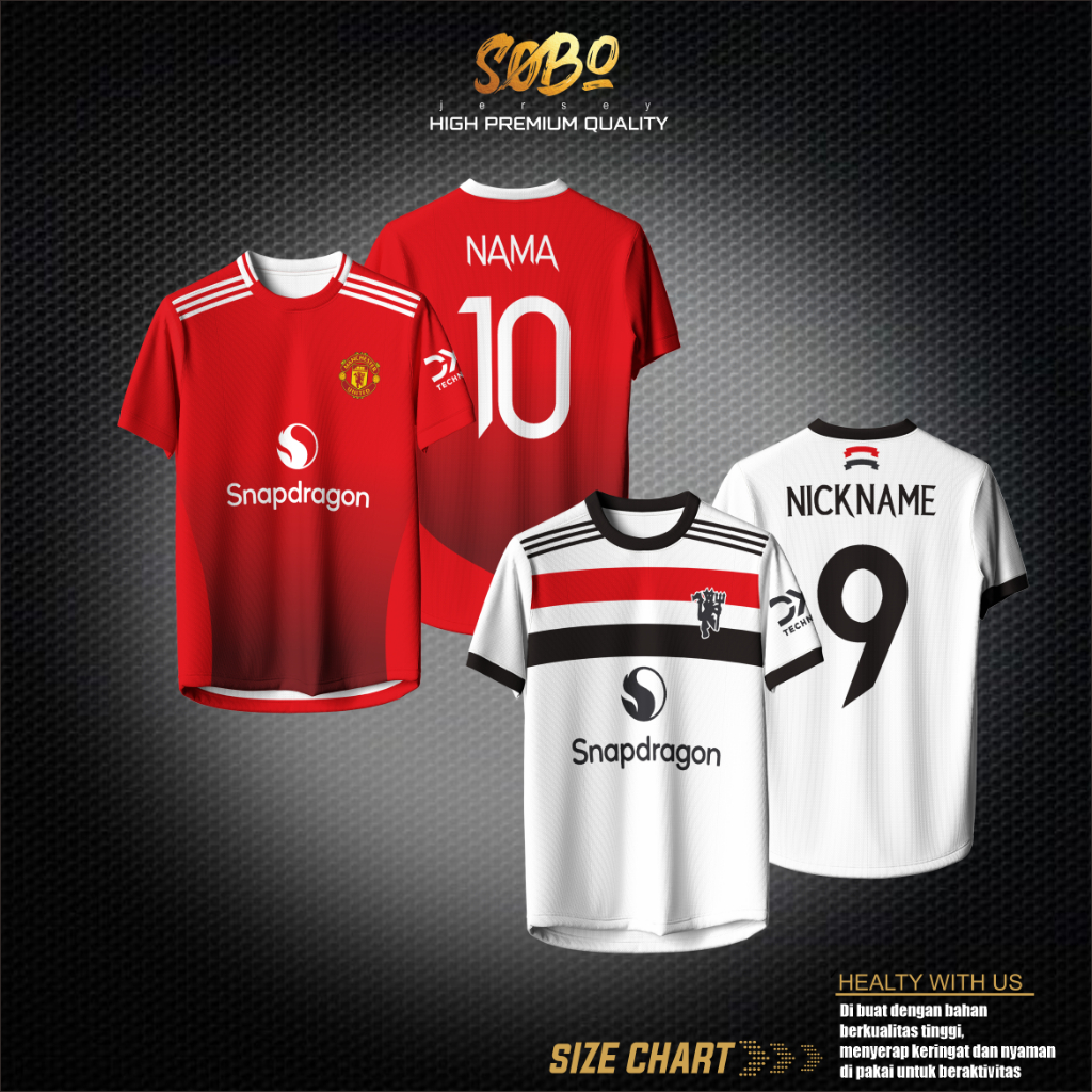 Jersey Fantasy Manchester United New / Jersey MU / Jersey Bola Manchester United
