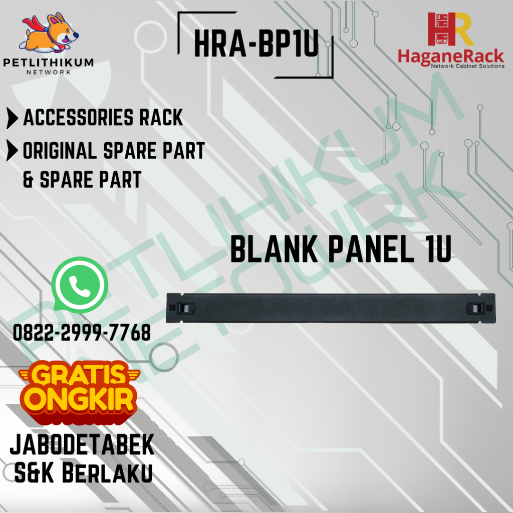 RACK SERVER BLANK PANEL 1U - RACK ACCESSORIES RACK SERVER HAGANERACK
