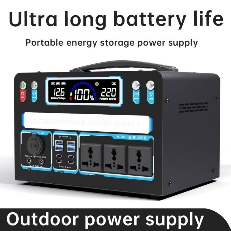 Listrik Mini Genset Power Station 400W/500W/800W/1200W/1700W/2600W 50000mAh/90000mAh/120000mAh/21000