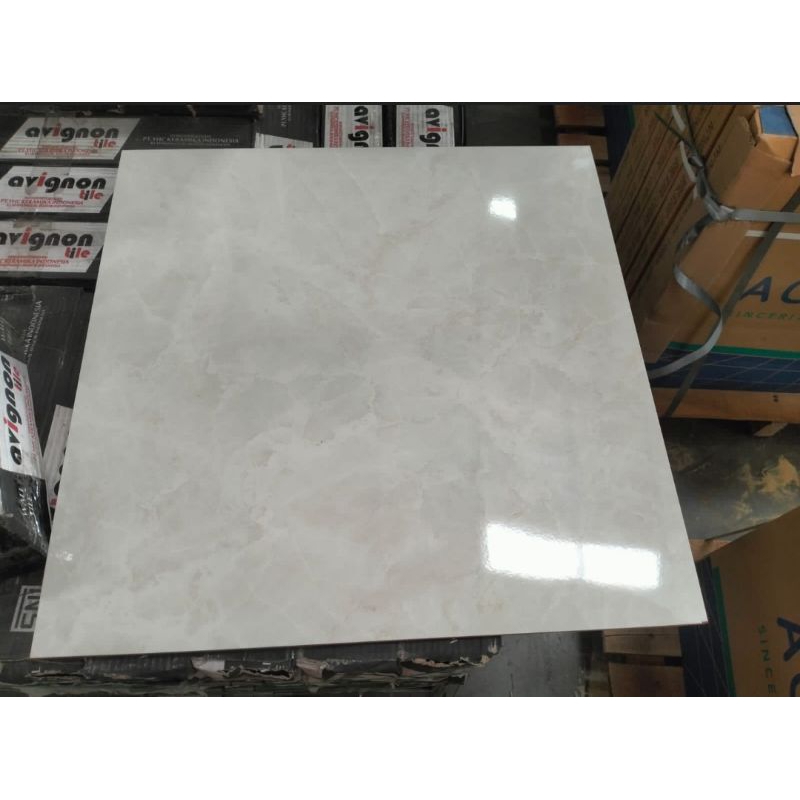 KERAMIK LANTAI GLOSSY MARBLE 60X60 ACCURA BALKAN IVORY