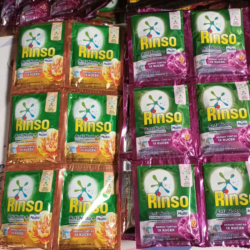 Rinso Molto Cair Sachet Isi 36 Saset-Rinso Molto Cair Sachet Isi 48 Saset Detergent cair